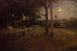 Moonlight, Tarpon Springs, Florida — George Innes, American Impressionism