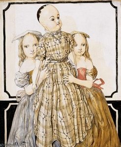 Deux Fillettes À La Poupée — Léonard Tsuguharu Foujita