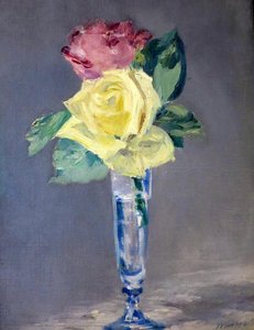 Roses In A Champagne Glass — Édouard Manet, Contemporary Realism