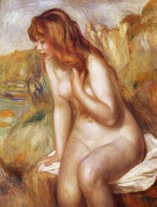 Bather Seated On A Rock — Pierre-auguste Renoir, Impressionism