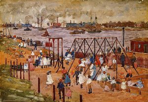 The East River — Maurice Brazil Prendergast