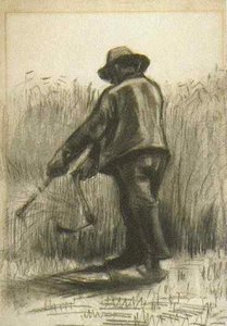 Peasant With Sickle, Seen From The Back — Vincent Willem Van Gogh