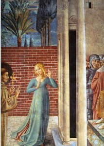 Trial By Fire Before The Sultan (detail) — Benozzo Gozzoli
