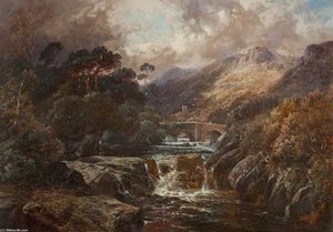Mountain, River And Bridge