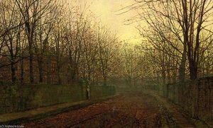 An Autumn Lane — John Atkinson Grimshaw