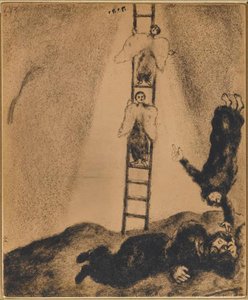 Jacob Sees In A Dream A Ladder Touching The Sky, In Which The Angels Of God Ascending And Descending (genesis, Xxviii, 14) — Marc Chagall, Modernist Symbolism