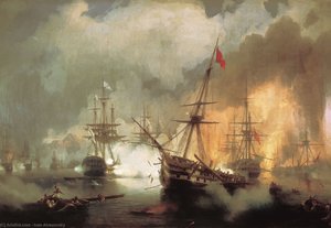 The Battle Of Navarino — Ivan Konstantinovich Aivazovsky, Romanticism
