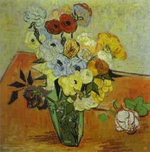 Roses And Anemones — Vincent Willem Van Gogh, Post-impressionism