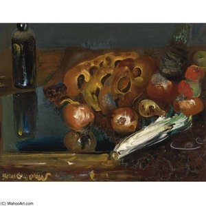 Still Life With Bread And Vegetables