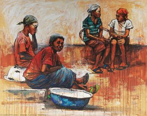 Waiting I — Diseye Tantua, Afro Pop Art