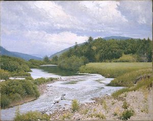 Margaree Riffles (wandering River), (painting) — Frank Vincent Dumond