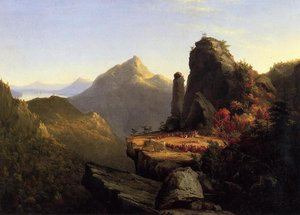 Scene From 'the Last Of The Mohicans': Cora Kneeling At The Feet Of Tanemund — Thomas Cole