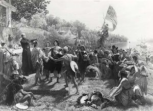 Founding Of Maryland, (painting) — Emanuel Gottlieb Leutze