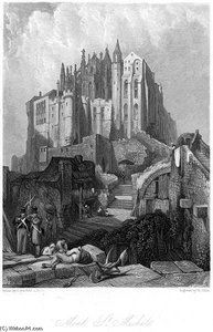 Mont St Michel Engraving — Clarkson Frederick Stanfield