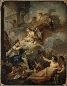Allégorie De La Naissance De Marie Zéphirine De France, Fille Du Dauphin Louis De France — Charles-joseph Natoire