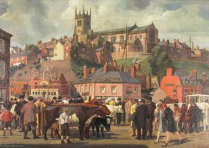The Cattle Market, Waters Green, Cheshire — Charles Frederick Tunnicliffe