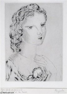 Jeune Fille À La Rose — Léonard Tsuguharu Foujita