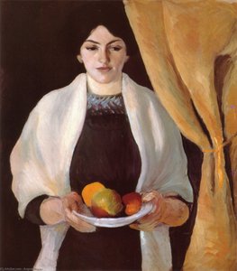 Portrait With Apples, Wife Of The Artist — August Macke