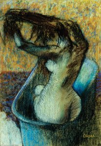 Woman Bathing — Edgar Degas, Realist Impressionism