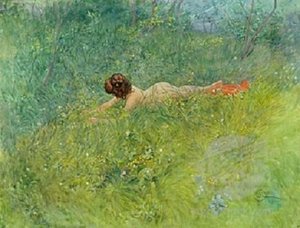 On The Grass — Carl Larsson