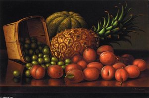 Gooseberries, Plums, Pineapple And Cantaloupe — Levi Wells Prentice