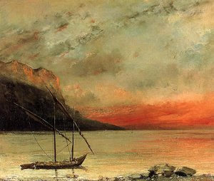Sunset On Lake Leman — Gustave Courbet, Realism