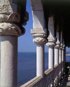 Belém Tower - detail from balcony in the King