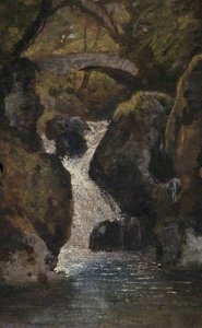 Landscape With A Waterfall (verso) — George Howland Beaumont