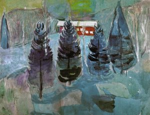 Farm And Red Fir — Edvard Munch