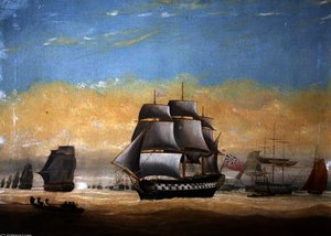 HMS 'Victory' at Spithead,