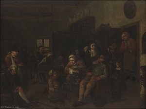 Barber surgeons operating.