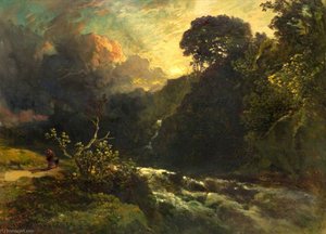 River In Spate — John Milne Donald