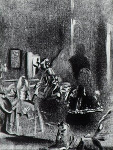 The Maids-in-waiting (las Meninas, Detail), 1960 — Salvador Dalí, Surrealist Style
