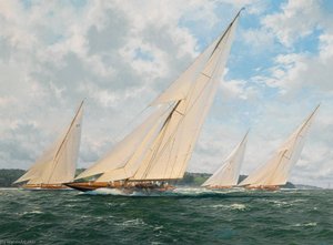 Shamrock Racing Off Norris Castle Against Astra (k2), Cambria (k4) And Candida (k8) — John Steven Dews