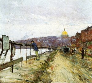 Charles River And Beacon Hill — Frederick Childe Hassam