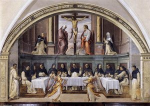 St Dominic and his Friars Fed by Angels