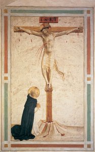 Crucifixion With St Dominic (cell 17) — Fra Angelico, Early Renaissance
