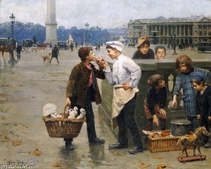 The Little Traders — Paul Charles Chocarne Moreau