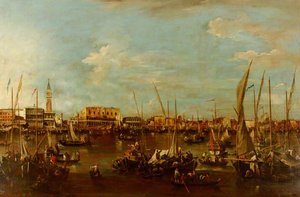 The Bacino Di San Marco With The Molo And The Doge's Palace, Venice — Francesco Lazzaro Guardi