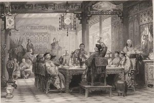 Dinner Party At A Mandarin's House — Thomas Allom