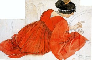Study For The Mysterious Water — Ernest Biéler, Art Nouveau
