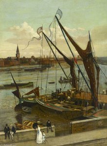 Unloading The Barge, Lindsey Wharf