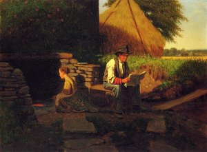 Catching Up On The News — Jonathan Eastman Johnson