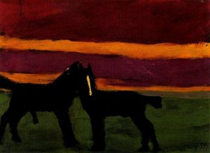 Young Black Horses — Emile Nolde