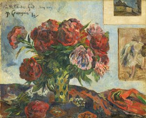 Vase Of Peonies I — Eugène Henri Paul Gauguin