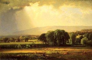 Harvest Scene In The Delaware Valley — George Innes
