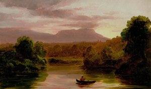 On Catskill Creek, Sunset — Thomas Cole