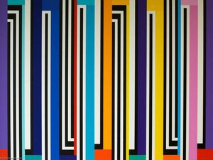 Summer Stripes No.2 (diptych, Panel 1 Of 2) — Mick Maslen