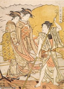 Returning Boats At The Beginning Of Autumn — Torii Kiyonaga
