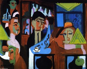 Davoser Café — Ernst Ludwig Kirchner, German Expressionism